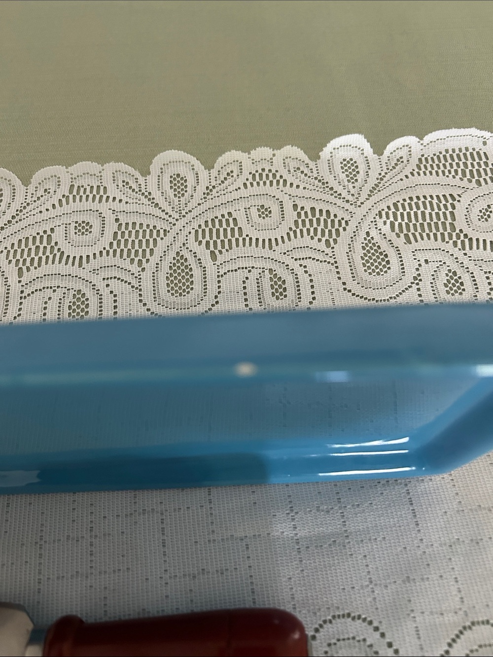 Blueberry Motif Ceramic Butter Dish with Blue Base 8x5 in few call outs - Picture 6 of 11